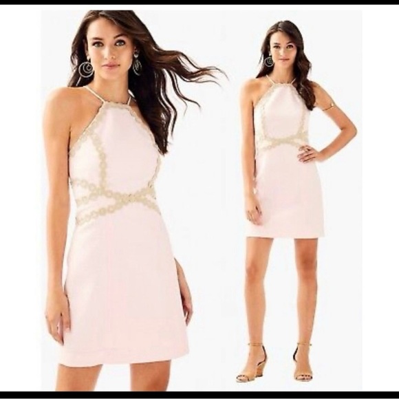 Lilly Pulitzer Pink and Gold Mini Dress - Picture 2 of 4